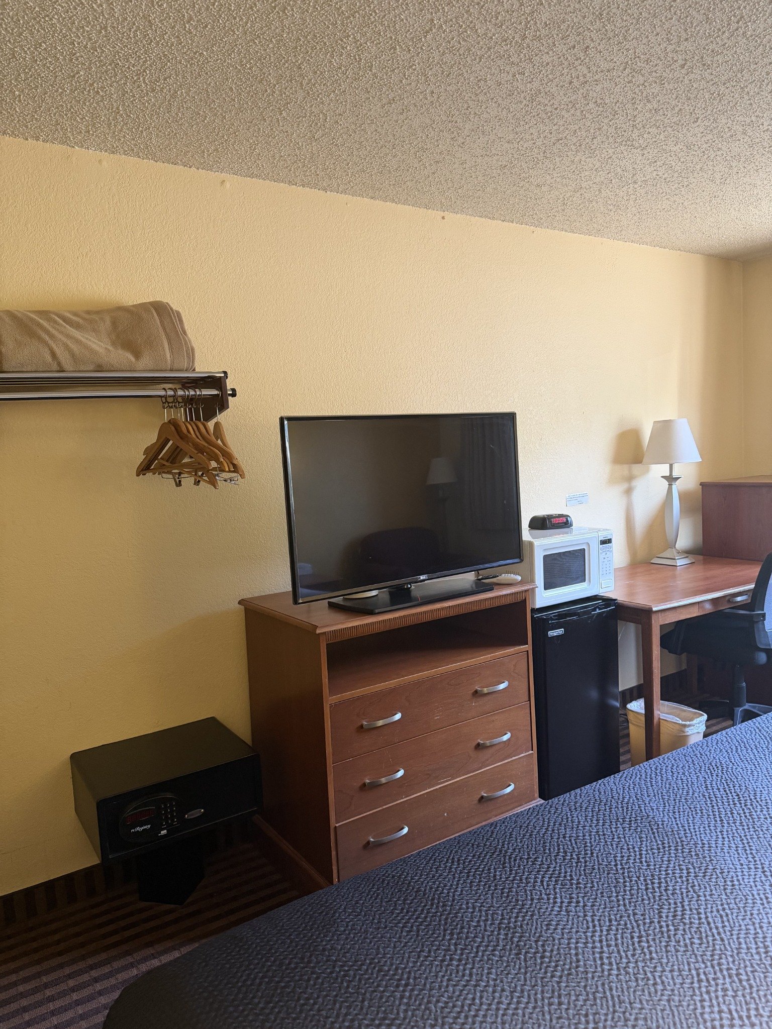 Room television dresser and safe